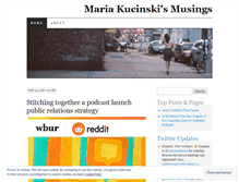 Tablet Screenshot of mariakucinski.com